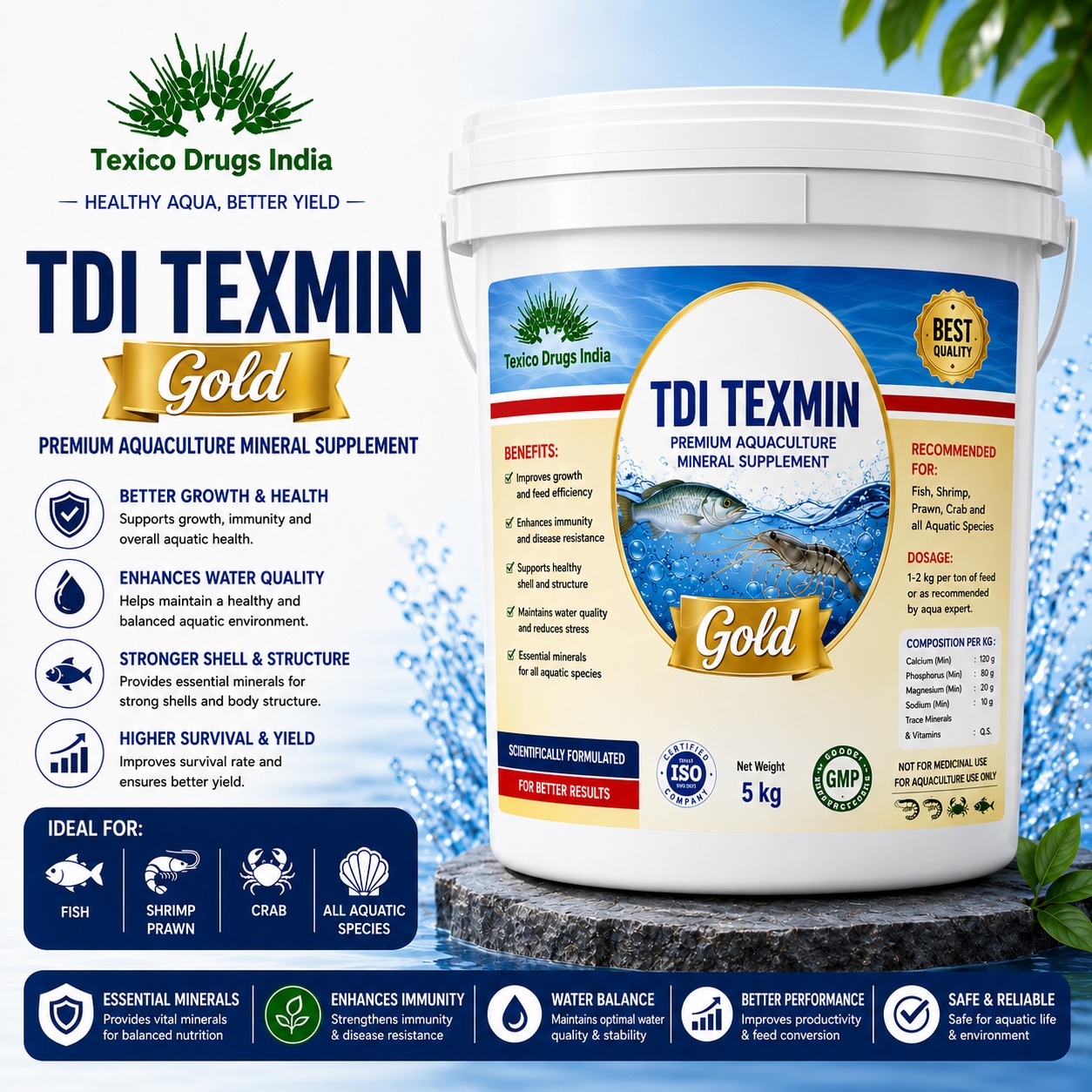 TDI Texmin Gold For Aquaculture